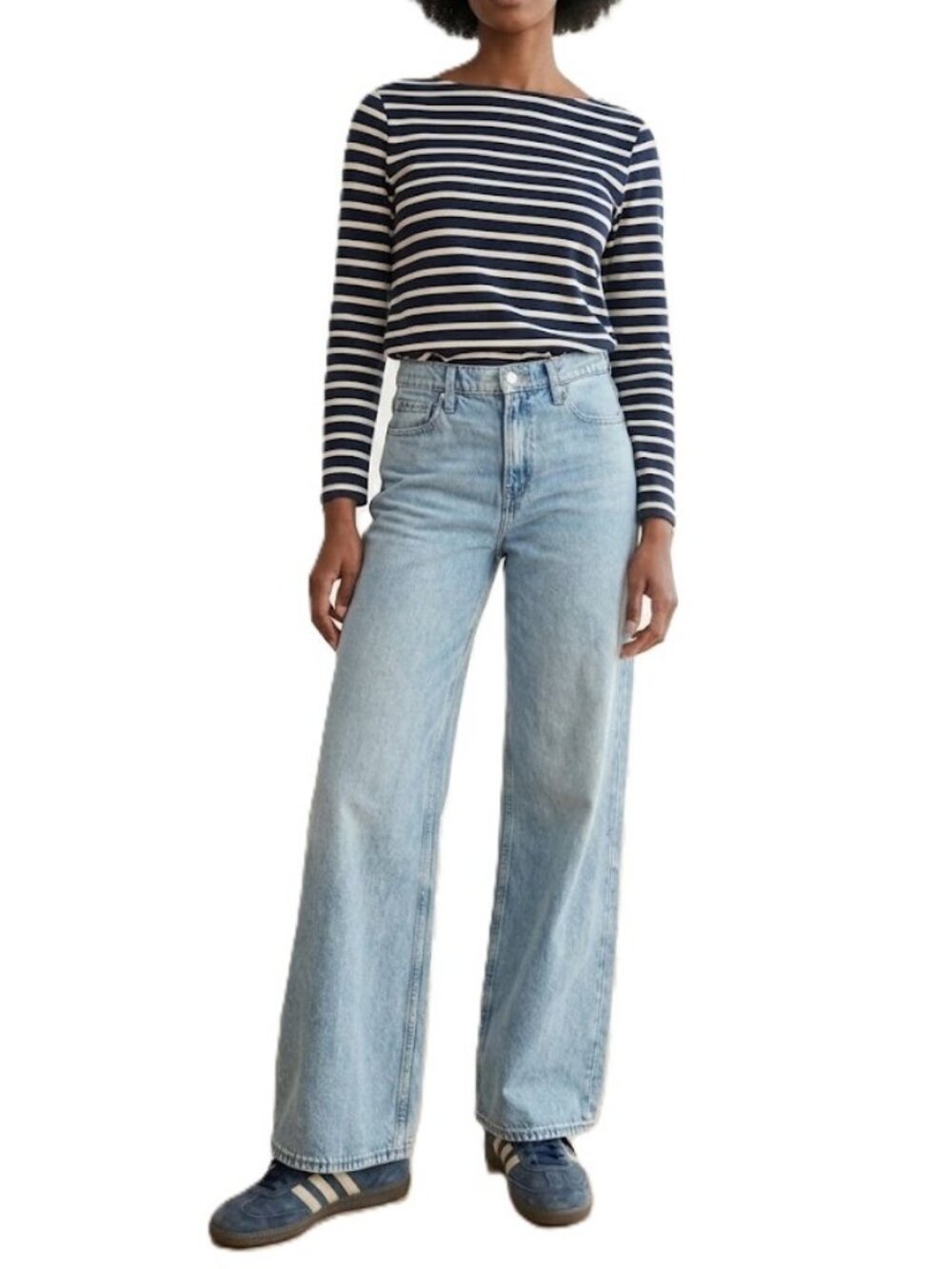 GAP UltraSoft Wide Leg Baggy Jeans 27 Light Wash Cotton Lyocell 30" Inseam EUC
